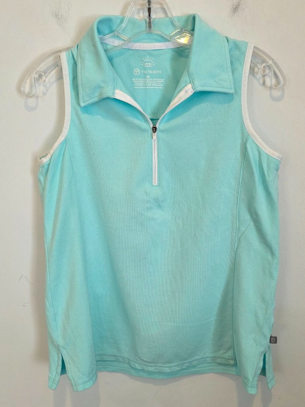 T by Talbots Quarter Zip Sleeveless Top, Size XS, Like New